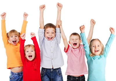 Happy children after balance disorder treatment